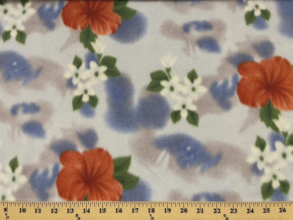 Hawaiian Floral Hibiscus Fleece 115