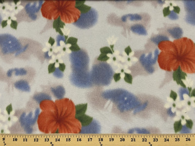 Hawaiian Floral Hibiscus Fleece 115