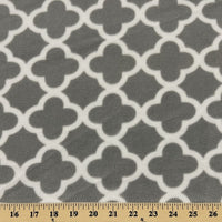Anti Pill Quatrefoil Gray  Fleece 120