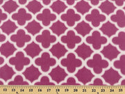 Anti Pill Quatrefoil Fuchsia  Fleece 123