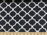 Anti Pill Quatrefoil Black  Fleece 125