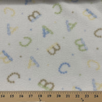 Premium Anti-Pill ABC Alphabets Fleece 162