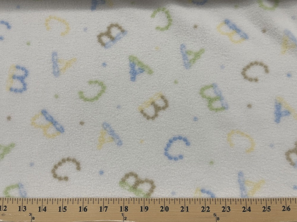 Premium Anti-Pill ABC Alphabets Fleece 162