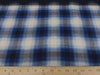 Anti-Pill Blue White Plaid Fleece 210