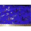 Chinese Bamboo Brocade Royal Blue "PIECE MEASURES 1 YARD 24 INCHES"