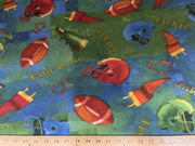 Premium Anti-Pill  Football Fleece "LAST PIECE MEASURES 2 YARD 32 INCHES"