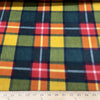 Anti Pill Navy Green Orange Red Yellow Plaid Fleece 395