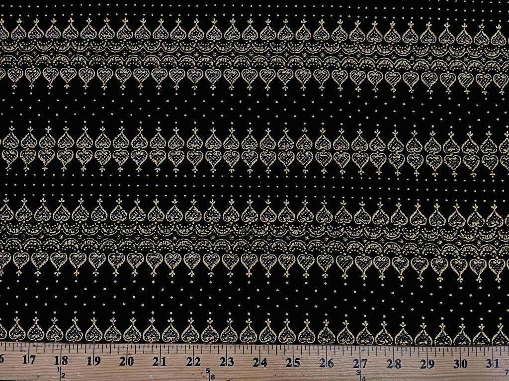 Embossed Velvets BLACK "LAST PIECE MEASURES 2 YARDS 10 INCHES"