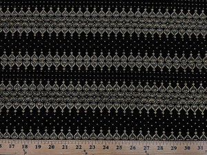 Embossed Velvets BLACK "LAST PIECE MEASURES 2 YARDS 10 INCHES"