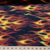 Anti-Pill Hot Rod Flames Fleece B137
