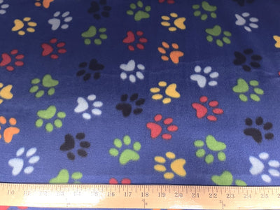 Blue Rainbow Paws Fleece NF-1