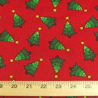Christmas Trees On Red CT-4