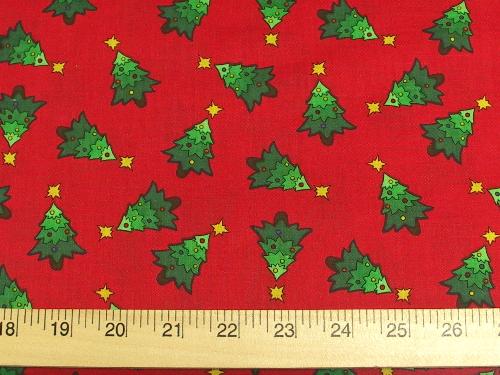 Christmas Trees On Red CT-4