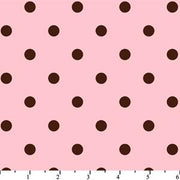 Anti Pill Dots Pink Chocolate Fleece 101
