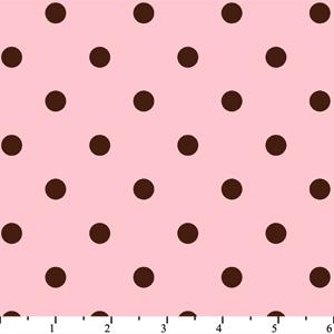 Anti Pill Dots Pink Chocolate Fleece 101