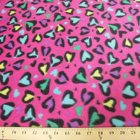 Premium Anti-Pill Leopard Hearts Fleece 110