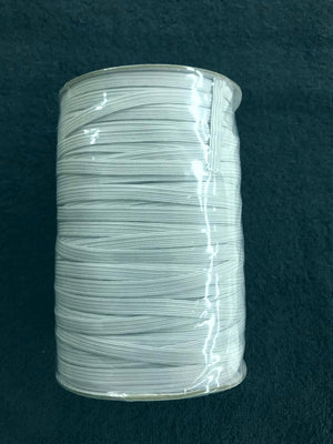 150 Yard Roll Braided White 1/4" Elastic