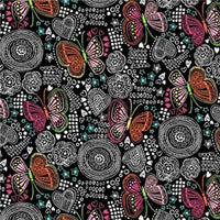 Premium Anti-Pill Butterfly Doodles Fleece 188
