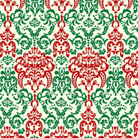 Premium Anti-Pill Festive Baroque On Ivory Fleece 192