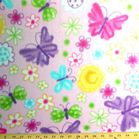Premium Anti-Pill Lavender Butterfly Fleece 1