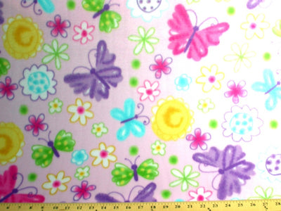 Premium Anti-Pill Lavender Butterfly Fleece 1