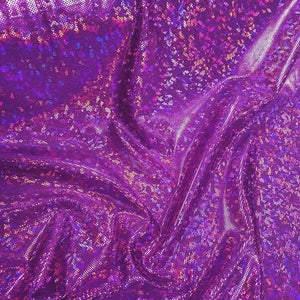 Metallic Hologram Foil Spandex PURPLE