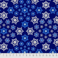 Anti-Pill Geometric Snowflakes Navy Fleece 232