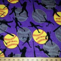 Anti-Pill Softball Purple Fleece 235