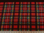 Premium Anti-Pill Stewart Plaid Red Fleece 250