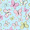 Premium Anti-Pill Flutter Butterfly Blue Fleece 271 “LAST PIECE MEASURES 3 YARDS”