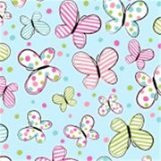 Premium Anti-Pill Flutter Butterfly Blue Fleece 271 “LAST PIECE MEASURES 3 YARDS”