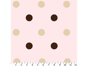 Anti-Pill Big Polka Dot Pink Fleece 311