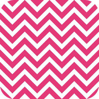 Chevron Charmeuse Satin FUCHSIA WHITE SP-14