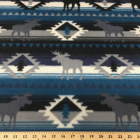 Anti-Pill Moose Crossing Blue 349