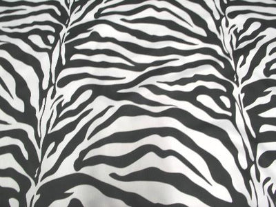Zebra Dull Satin BLACK WHITE
