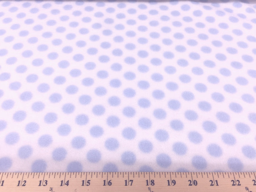 Anti-Pill Blue Polka Dot Fleece 423