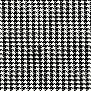 Anti-Pill Houndstooth Black White Fleece 432