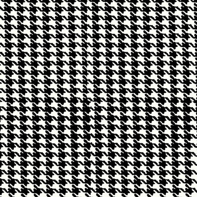 Premium Anti-Pill Houndstooth Black White Fleece 432