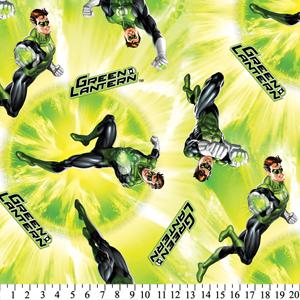 Anti-Pill Green Lantern Tie Dye Fleece 48