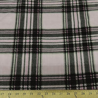 Premium Anti-Pill Stewart Plaid Pink Fleece 496