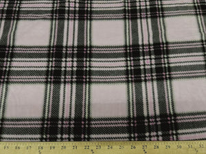 Premium Anti-Pill Stewart Plaid Pink Fleece 496