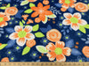 Anti Pill Ventura Floral Navy Fleece 551