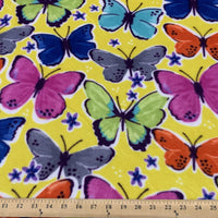 Anti Pill Butterfly Mustard Fleece 554
