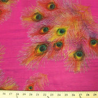 Printed Chiffon PEACOCK FUCHSIA