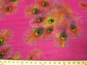 Printed Chiffon PEACOCK FUCHSIA
