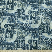 SWATCHES Grey/Brown Hawaiian Floral Prints