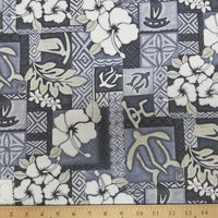 SWATCHES Purple Hawaiian Floral Prints