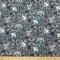 SWATCHES Green/Teal Hawaiian Floral Prints