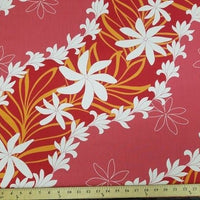 SWATCHES Red/Pink Hawaiian Floral Prints