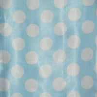 Polka Dot Charmeuse Satin BABY BLUE WHITE SP-108